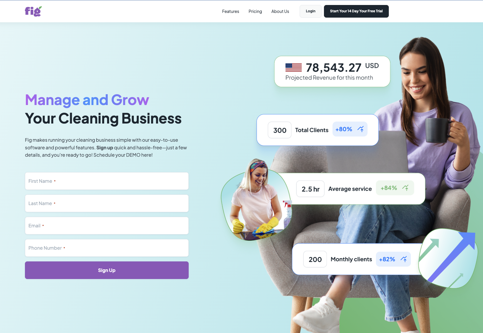 Book With FIG business operations dashboard